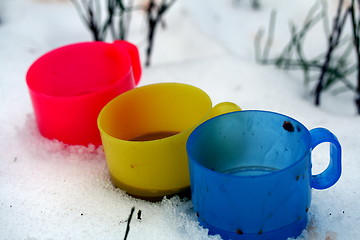 Image showing Hot chokolade in the snow