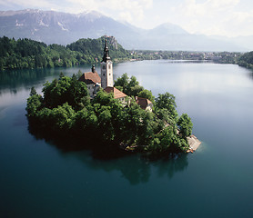 Image showing lake Bled and church on island