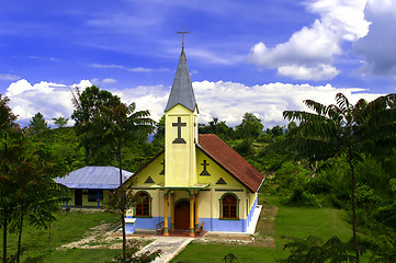 Image showing Christian Church Huta Hotang. Indonesia.