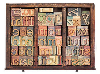 Image showing letterpress wood type