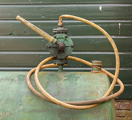 Image showing Old handle with a crane