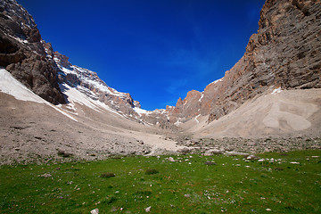 Image showing Camping place in mountain