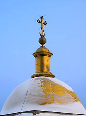 Image showing Dome of Saint Isaac's Cathedral in the Winter