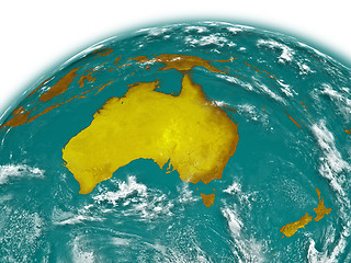 Image showing Australia on Earth