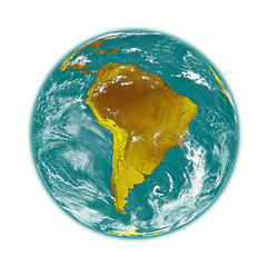 Image showing South America on Earth