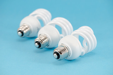 Image showing three novel economic fluorescent light bulb 