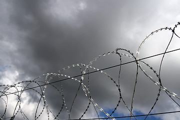 Image showing barbed wire,