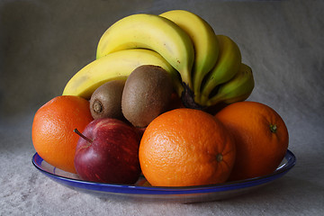 Image showing Plate of fresh fruit