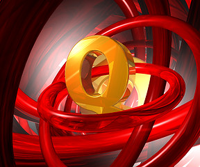 Image showing letter q in abstract space