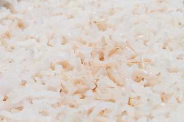 Image showing Close up texture of cooked mix white and brown rice 