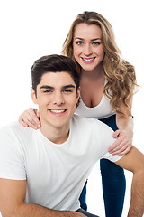 Image showing Indoor portrait of young pair