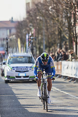 Image showing The Cyclist Howard Leigh- Paris Nice 2013 Prologue in Houilles