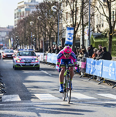 Image showing The Cyclist Palini Andrea Francesco- Paris Nice 2013 Prologue in