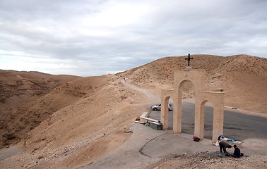 Image showing Saint George monastery in judean desert