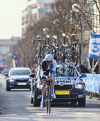 Image showing The Cyclist Clement Stef- Paris Nice 2013 Prologue in Houilles