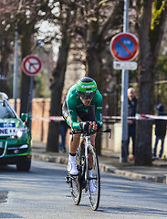 Image showing The Cyclist Malacarne Davide- Paris Nice 2013 Prologue in Houill
