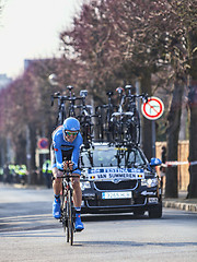 Image showing The Cyclist Van summeren Johan- Paris Nice 2013 Prologue in Houi