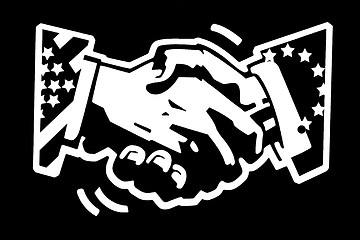 Image showing handshake usa and eu