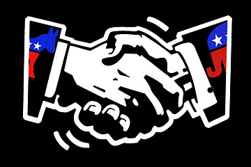 Image showing handshake democrat and republican