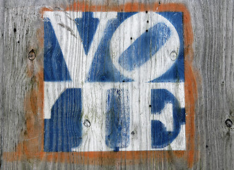 Image showing vote sign