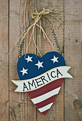 Image showing vintage wooden patriotic decor