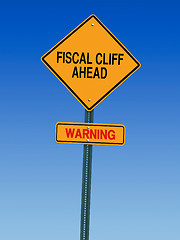 Image showing fiscal cliff ahead