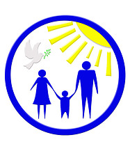 Image showing Illustration of family of three persons