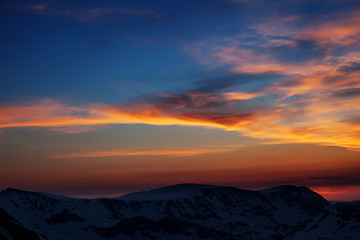 Image showing Beautiful sunrise in mountains