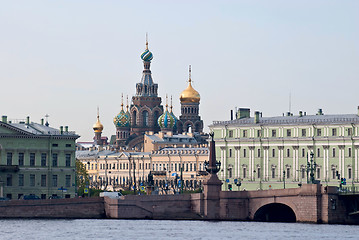 Image showing View of the Church of the Savior on blood.