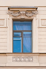 Image showing A window with a bas-relief.