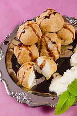 Image showing Profiteroles dessert