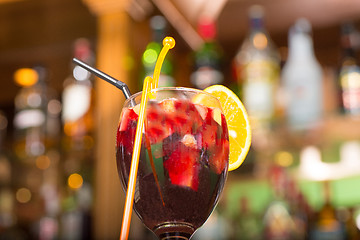 Image showing Glass of sangria