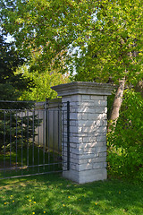 Image showing Corner of a fence.