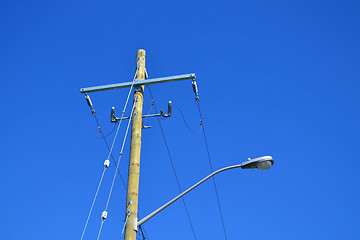 Image showing A single hydro pole.