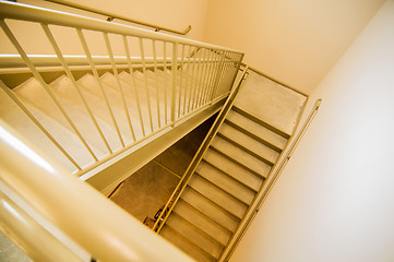 Image showing Stairwell and emergency exit in building