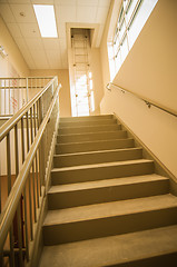 Image showing Stairwell and emergency exit in building