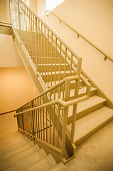 Image showing Stairwell and emergency exit in building