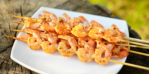 Image showing shrimp kebab