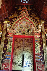 Image showing Thai temple gate in Chiang Mai