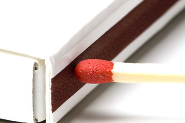 Image showing Striking a match