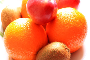 Image showing orange, grapefruit, kiwi and apples