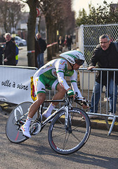 Image showing The Cyclist Simon Julien- Paris Nice 2013 Prologue in Houilles