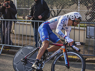 Image showing The Cyclist Soupe Geoffrey- Paris Nice 2013 Prologue in Houilles