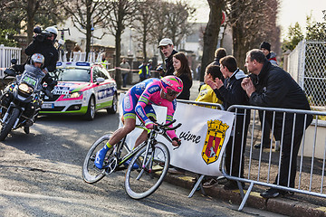 Image showing The Cyclist Petacchi Alessandro- Paris Nice 2013 Prologue in Hou