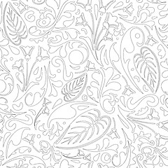 Image showing Outlined floral pattern