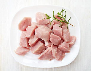 Image showing raw pork meat pieces