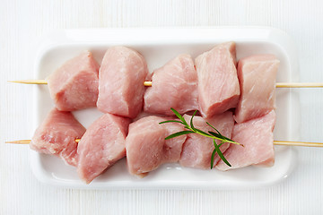 Image showing raw pork meat pieces