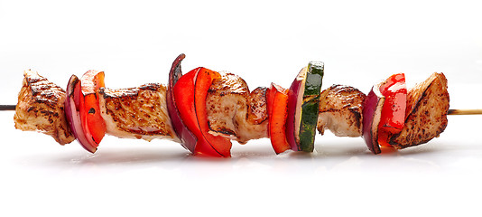 Image showing grilled pork fillet and vegetables