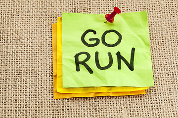 Image showing go run reminder