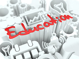Image showing Education Concept on White Background.